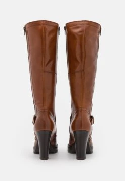 Pier One Leather - Bottes À Talons Hauts - Cognac -Vêtements Offres 15cd9aca37c24520887417c629b27eb2