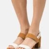 Pier One Leather - Sandales - White/Cognac 2 Pier One Leather - Sandales - White/Cognac -Vêtements Offres 28929a0e66ab46c2916bf7ad710a7eaf