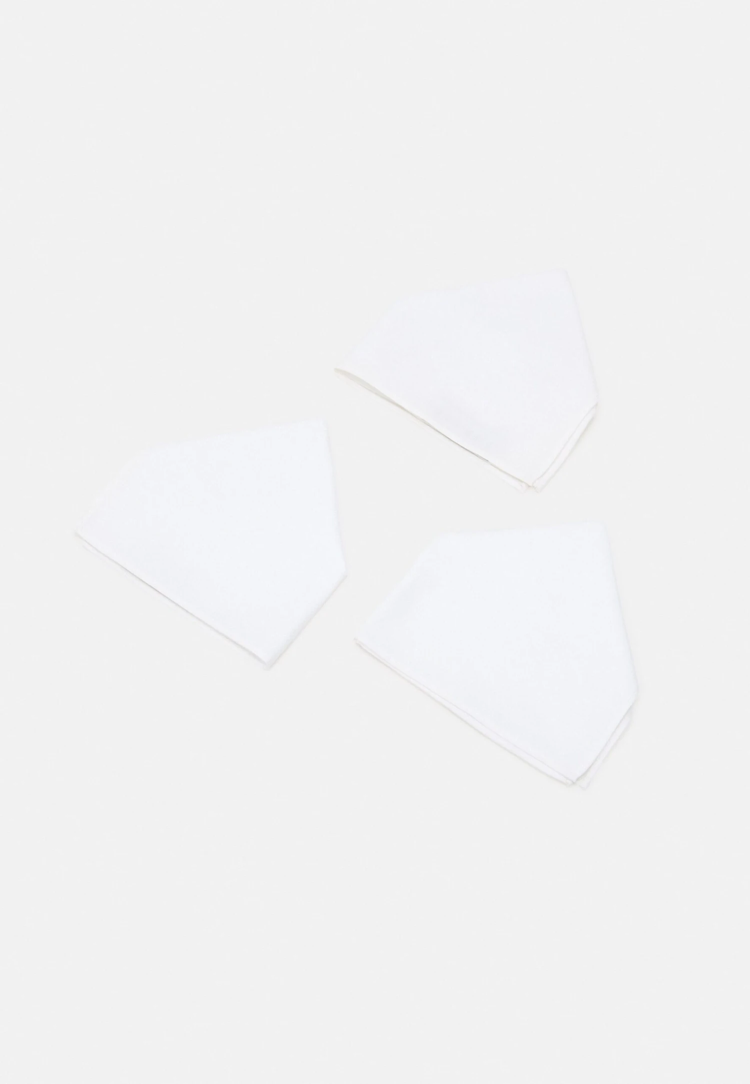 Pier One Cotton 3 Pack - Mouchoir De Poche - White 3 Pier One Cotton 3 Pack - Mouchoir De Poche - White