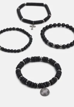 Pier One 4 Pack - Bracelet - Black -Vêtements Offres 38feea797ced458bb465001274f887e9