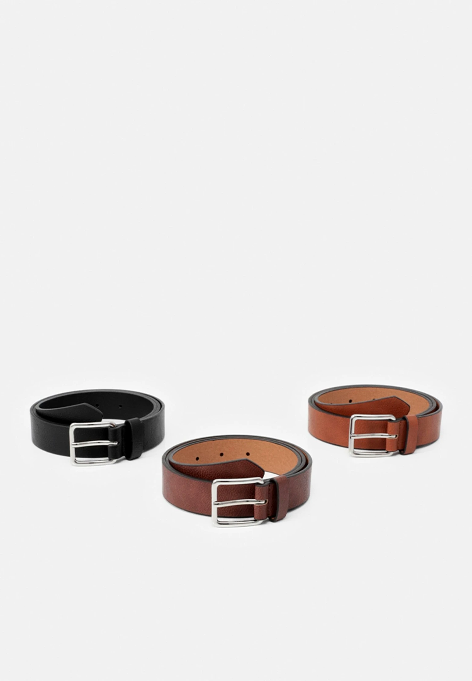 Pier One 3 Pack - Ceinture - Black - 802_Brown - 702_Cognac - 708 3 Pier One 3 Pack - Ceinture - Black - 802_Brown - 702_Cognac - 708