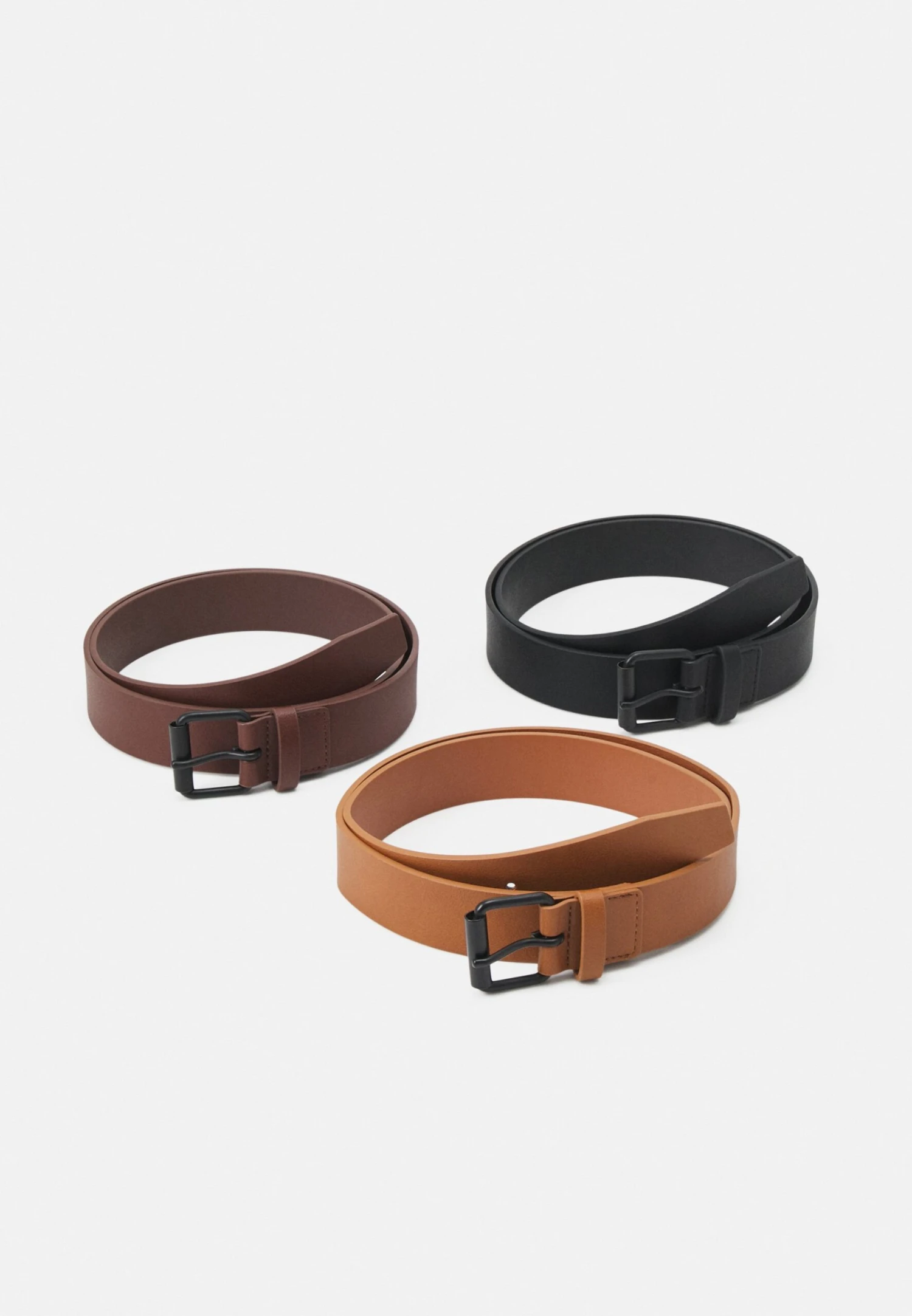 Pier One 3 Pack Unisex - Ceinture - Black/Brown/Cognac 3 Pier One 3 Pack Unisex - Ceinture - Black/Brown/Cognac