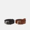 Pier One Leather 2 Pack - Ceinture - Cognac/Black -Vêtements Offres 7792092386d1430fbebc6bfbacb57a33