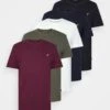 Pier One Unisex 5 Pack - T-Shirt Basique - White/Brown/Dark Blue -Vêtements Offres bd6151aea1784537a374fbb05bf4ae08