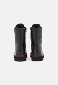Pier One Leather Winter Boot - Bottines À Lacets - Black -Vêtements Offres c8985760317f491096928bf8202d407d
