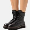 Pier One Leather Winter Boot - Bottines À Lacets - Black -Vêtements Offres edeecf9648bf4c7393fdc584d0af90c8