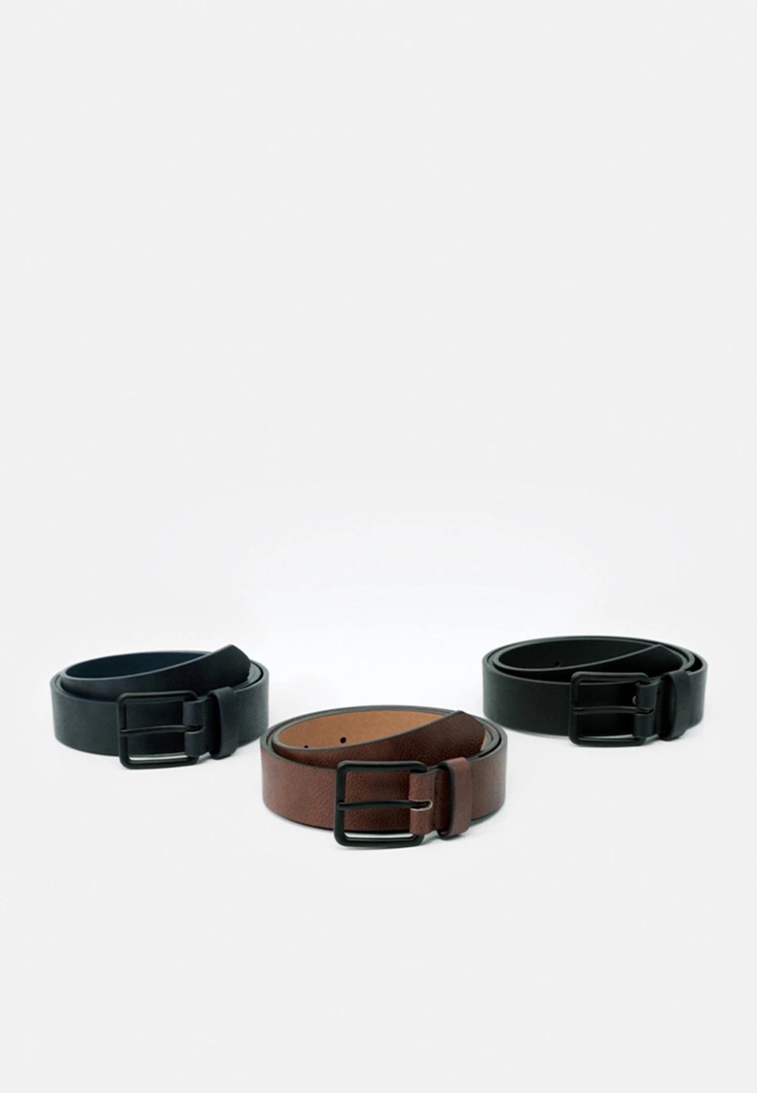 Pier One 3 Pack - Ceinture - Black - 802_Brown - 702_Dark Blue - 503 3 Pier One 3 Pack - Ceinture - Black - 802_Brown - 702_Dark Blue - 503